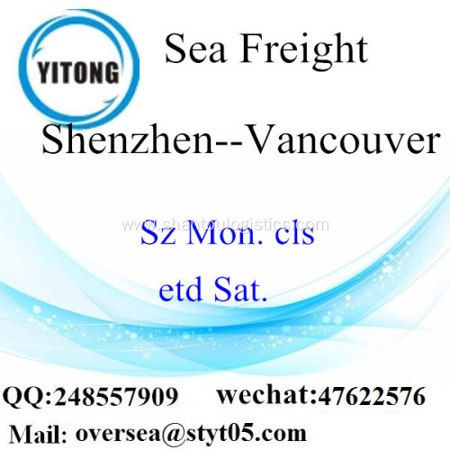 Shenzhen Port LCL Consolidation To Vancouver